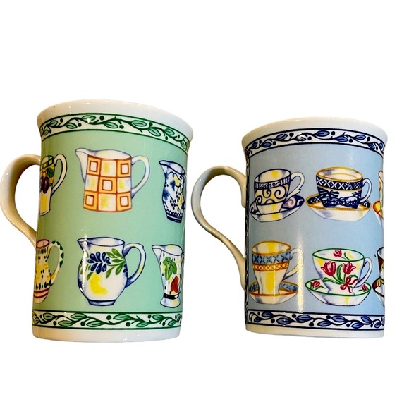 VTG 2 x Crown Trent Fine Bone China Mug Cups - Picture 2 of 9